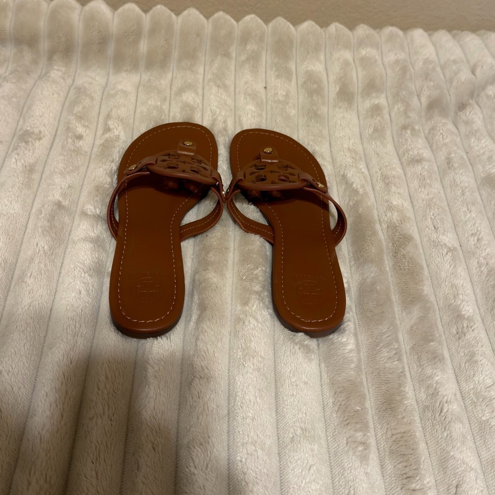 Tory Burch Miller Sandal Brown / Gold Women’s Size 7 / 8 / 9 - Picture 4 of 5